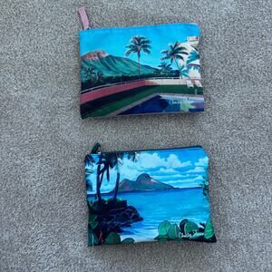 United Airlines First Class Christie Shinn Hawaii Amenity Kit Pouch lot of 2